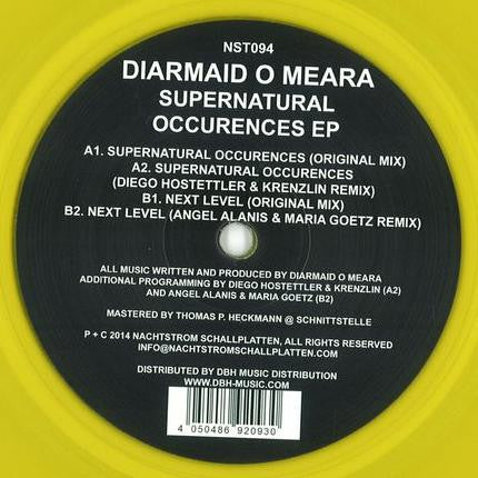 Diarmaid O'Meara : Supernatural Occurrences EP (12", EP, Yel)