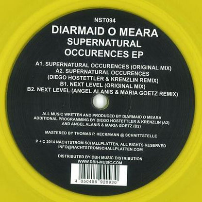 Diarmaid O'Meara : Supernatural Occurrences EP (12", EP, Yel)