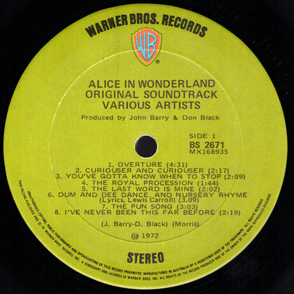 John Barry : Alice's Adventures In Wonderland (LP, Album, Gat)