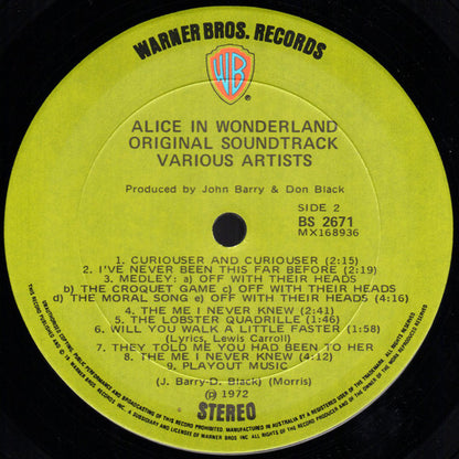 John Barry : Alice's Adventures In Wonderland (LP, Album, Gat)