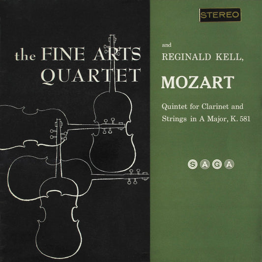 Wolfgang Amadeus Mozart, Reginald Kell And The Fine Arts Quartet : Quintet For Clarinet And Strings In A Major, K. 581 (LP)