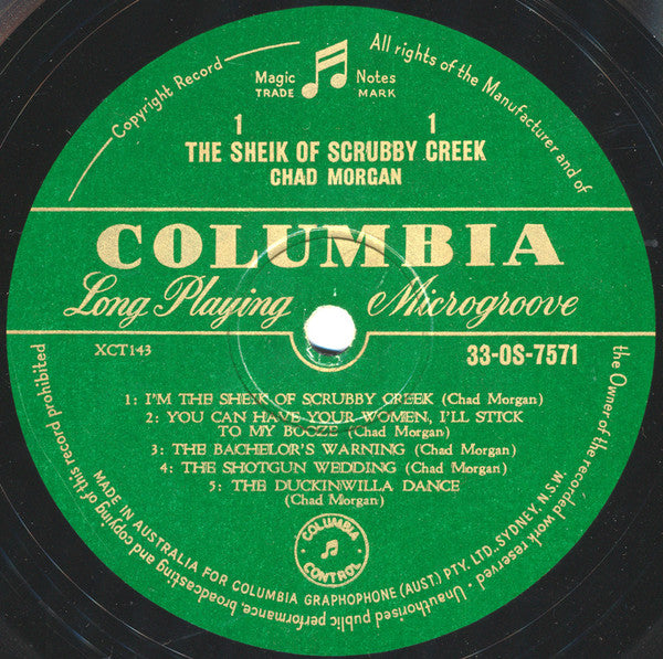 Chad Morgan : The Sheik Of Scrubby Creek (10", Comp)