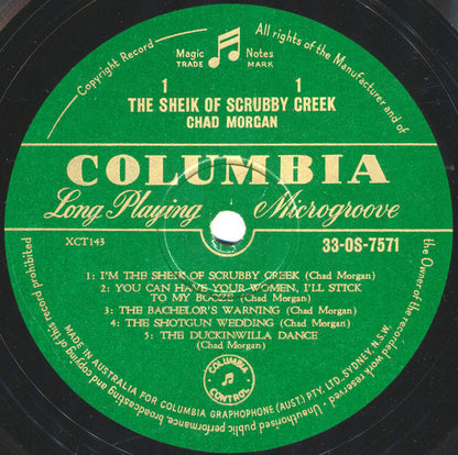 Chad Morgan : The Sheik Of Scrubby Creek (10", Comp)