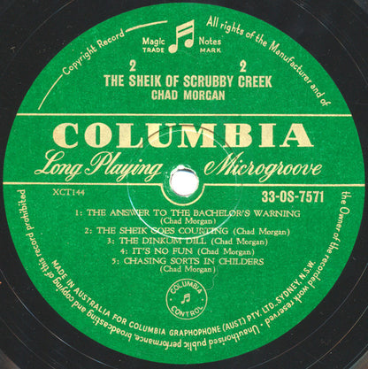 Chad Morgan : The Sheik Of Scrubby Creek (10", Comp)