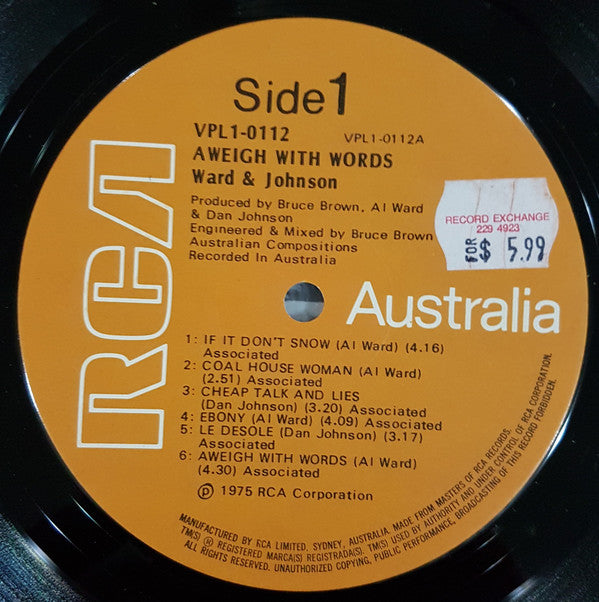Ward & Johnson : Aweigh With Words (LP, Album, Gat)