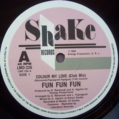 Fun Fun : Colour My Love (12", Single)