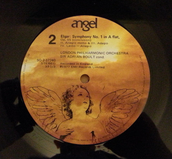 Elgar*, Sir Adrian Boult, London Philharmonic Orchestra : Symphony No. 1 In A Flat, Op. 55 (LP, Quad, SQ )
