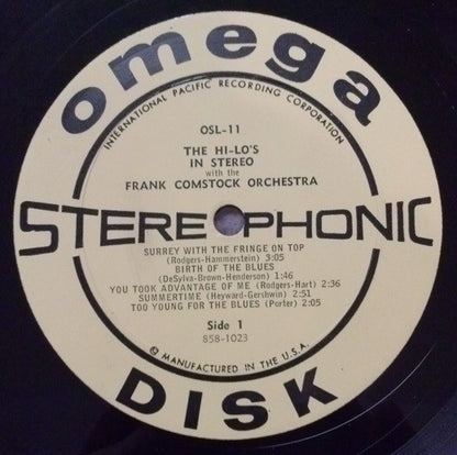 The Hi-Lo's With The Frank Comstock Orchestra* : The Hi-Lo's In Stereo (LP, Album, RE)