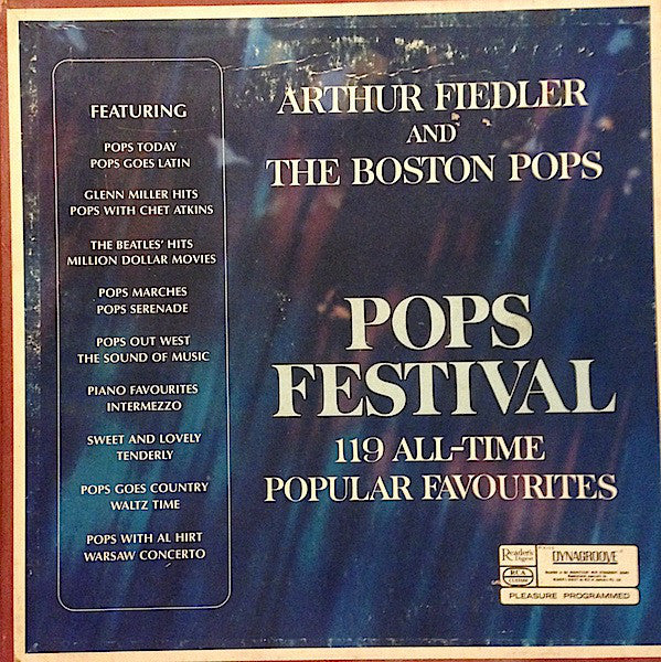Arthur Fiedler And Boston Pops Orchestra : Pops Festival. 119 All-Time Popular Favourites (10xLP, Comp + Box)