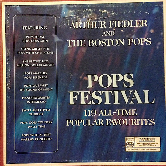 Arthur Fiedler And Boston Pops Orchestra : Pops Festival. 119 All-Time Popular Favourites (10xLP, Comp + Box)