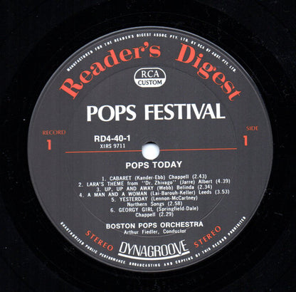 Arthur Fiedler And Boston Pops Orchestra : Pops Festival. 119 All-Time Popular Favourites (10xLP, Comp + Box)