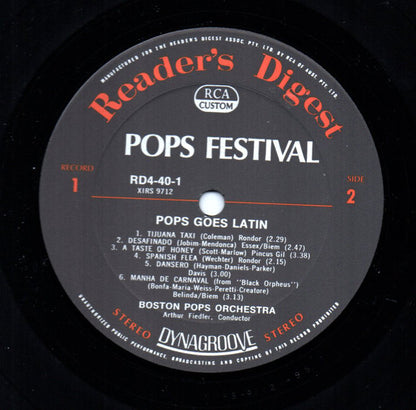 Arthur Fiedler And Boston Pops Orchestra : Pops Festival. 119 All-Time Popular Favourites (10xLP, Comp + Box)