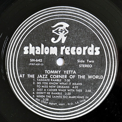 Tommy Yetta : At The Jazz Corner Of The World (LP)