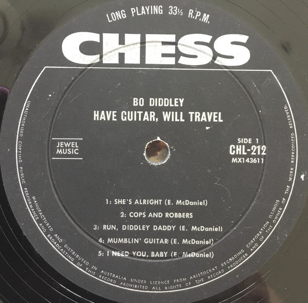 Bo Diddley : Have Guitar, Will Travel (LP, Album, Mono)