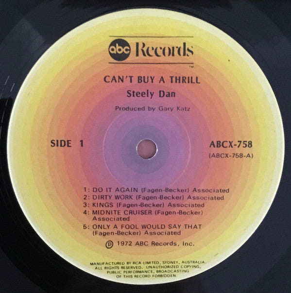 Steely Dan : Can't Buy A Thrill (LP, Album, RE)