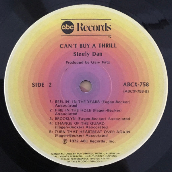 Steely Dan : Can't Buy A Thrill (LP, Album, RE)