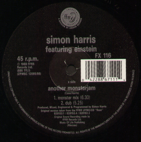 Simon Harris Featuring Einstein (2) : Another Monsterjam (12")
