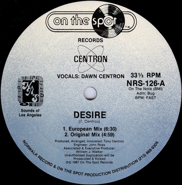 Centron : Desire (12")