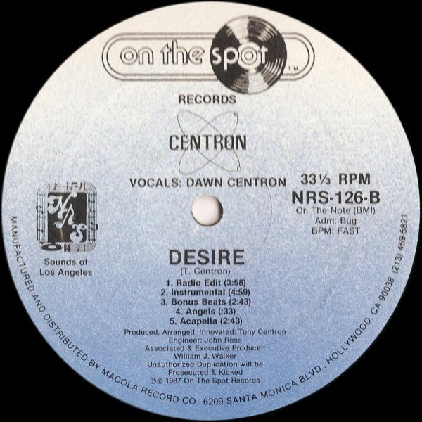 Centron : Desire (12")