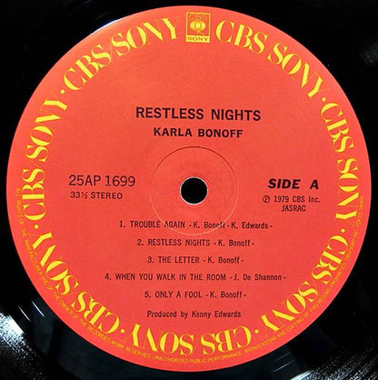 Karla Bonoff : Restless Nights (LP, Album)