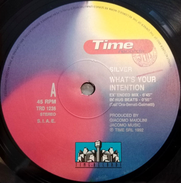 Silver (3) : What's Your Intention (12")