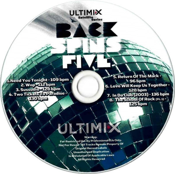 Various : Back Spins Five (CDr, Comp, Promo)