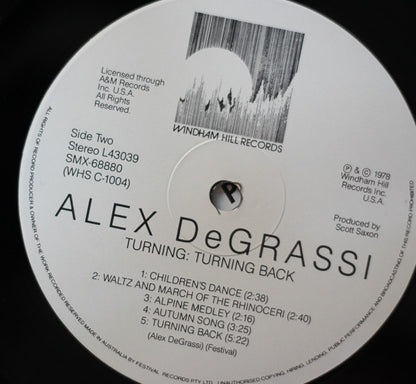 Alex DeGrassi* : Turning: Turning Back (LP, Album)