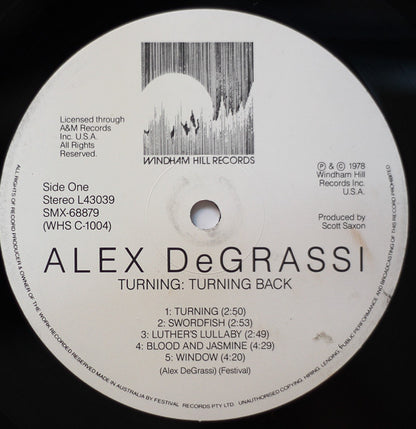 Alex DeGrassi* : Turning: Turning Back (LP, Album)