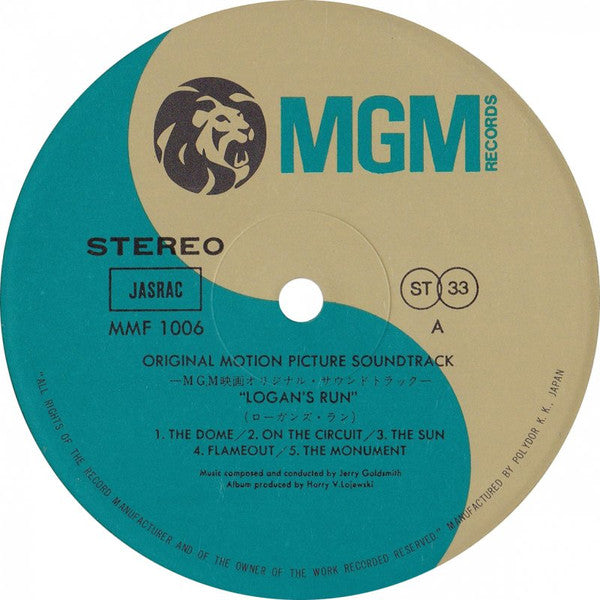 Jerry Goldsmith : Logan's Run (Original Motion Picture Soundtrack) (LP)
