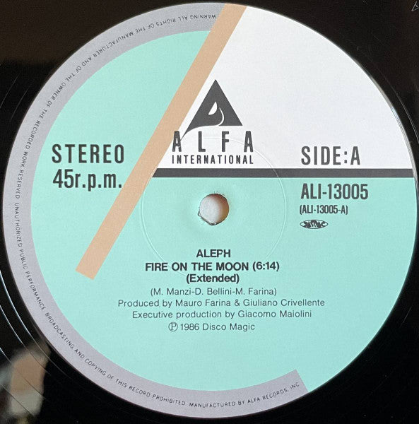 Aleph : Fire On The Moon (12")