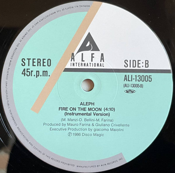 Aleph : Fire On The Moon (12")