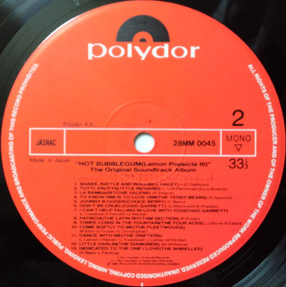 Various : The Original Soundtrack Album Hot Bubblegum (Lemon Popsicle III) (LP, Comp, Mono)