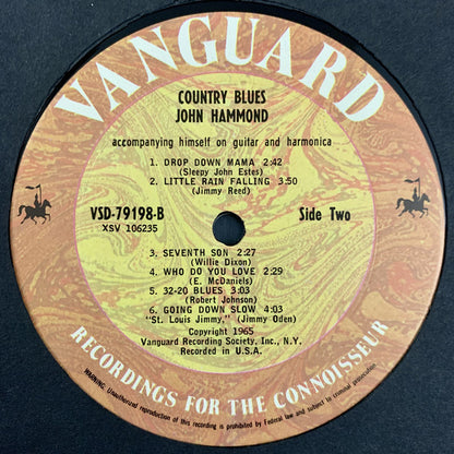 John Paul Hammond : Country Blues (LP, Album, RE)