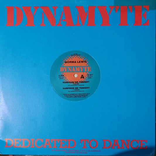 Norma Lewis : Surprise Me Tonight (12")