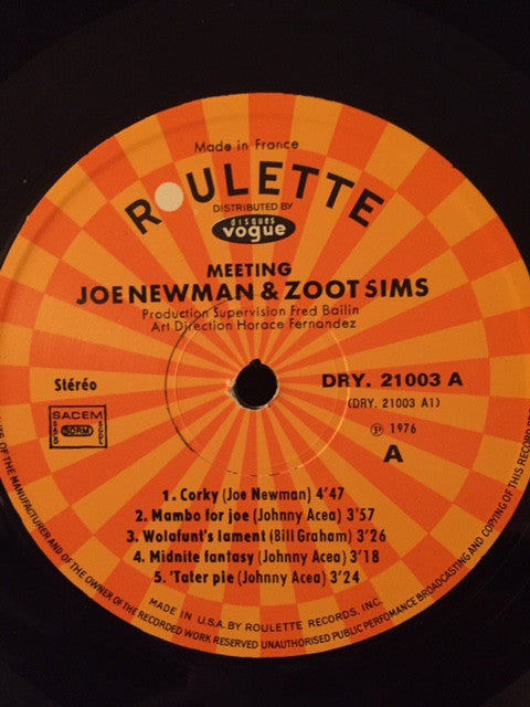 Joe Newman / Zoot Sims - Ray Draper / John Coltrane : "Meeting" (2xLP, Comp)
