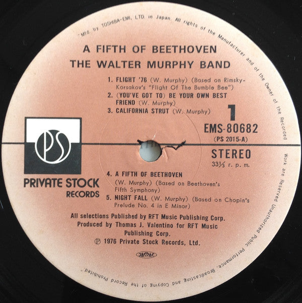 Walter Murphy & The Big Apple Band : A Fifth Of Beethoven (LP, Album)