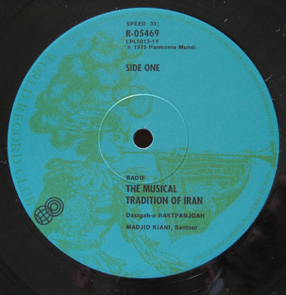 Madjid Kiani / Djamchid Chemirani : Radif - Traditional Music Of Iran (LP, Album, Club)