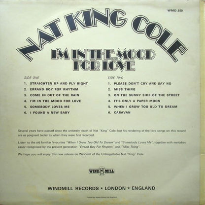 Nat King Cole : I'm In The Mood For Love (LP, Comp, Mono)