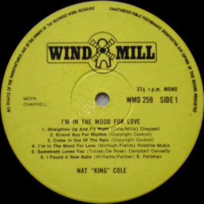 Nat King Cole : I'm In The Mood For Love (LP, Comp, Mono)