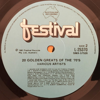 Various : 20 Golden Greats Of The 70's (LP, Comp)