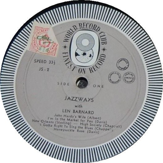 Len Barnard's Jazz Band* / Len Barnard's Modern Jazz Quartet : Jazzways With Len Barnard (LP, Mono, Club)