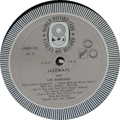 Len Barnard's Jazz Band* / Len Barnard's Modern Jazz Quartet : Jazzways With Len Barnard (LP, Mono, Club)