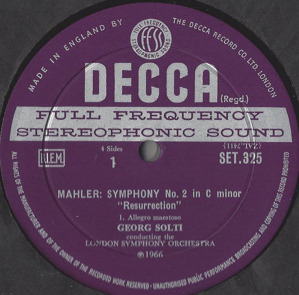 Gustav Mahler, Heather Harper, Helen Watts, London Symphony Orchestra, Georg Solti : Symphony No.2 Resurrection (2xLP + Box)