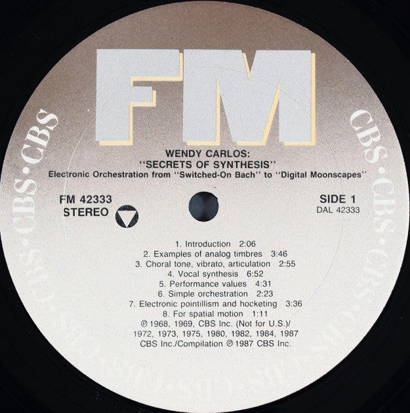 Wendy Carlos : Secrets Of Synthesis (LP, Album)
