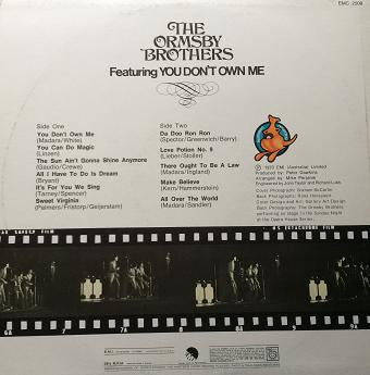The Ormsby Brothers : The Ormsby Brothers Featuring "You Don't Own Me" (LP, Album)