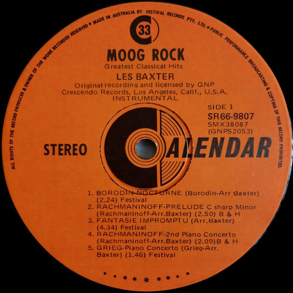 Les Baxter : Moog Rock (LP, Album)