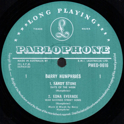 Barry Humphries : Barry Humphries (LP, Album, Mono)