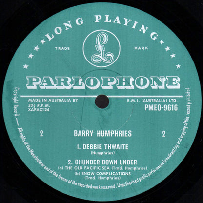 Barry Humphries : Barry Humphries (LP, Album, Mono)