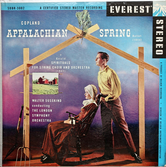Aaron Copland, Morton Gould / Walter Susskind Conducting The London Symphony Orchestra : Appalachian Spring / Spirituals For String Choir And Orchestra (LP, Album, Sil)