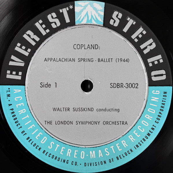 Aaron Copland, Morton Gould / Walter Susskind Conducting The London Symphony Orchestra : Appalachian Spring / Spirituals For String Choir And Orchestra (LP, Album, Sil)